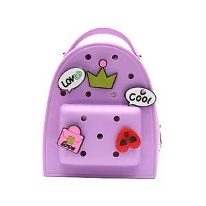 Waterproof Easy Clean Summer Child Silicone Jelly Mini Eva School Bags Girls Rubber Kids Backpack