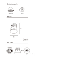 Downlight regulable antideslumbrante Cob 7W LED para iluminación comercial Master