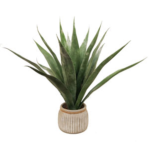 105CM 45 hojas alta planta suculenta Artificial <span class=keywords><strong>falso</strong></span> <span class=keywords><strong>Agave</strong></span> Sisal Bonsai Yucca plantas ornamentales con maceta para decoración de patio trasero - Product Image 2