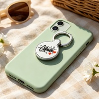 Anti-Slip Zink-legierung Benutzerdefinierte Runde Finger Strap Handy Ring Halter