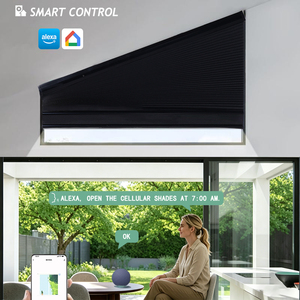 Stores occultants triangulaires irréguliers intelligents motorisés électriques <span class=keywords><strong>pour</strong></span> la confidentialité, stores cellulaires trapézoïdaux <span class=keywords><strong>pour</strong></span> grenier et loft - Product Image 2