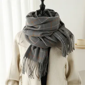 Wholesale Ladies Winter Scarfs Solid Multi-Colors Colors Pashmina Shawls Cashmere Fashion Scarf Christmas Gifts Echarpe Muffler