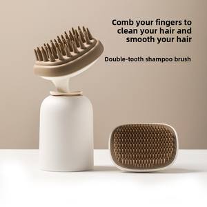 Peine de masaje de doble diente y forma alargada de material ABS, herramienta de lavado de cabello y cepillo para la cabeza de moda para adultos - Product Image 6