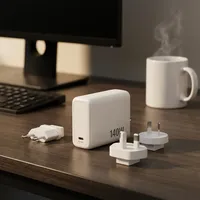 Chargeur mural USB-C PD 140W à charge rapide, adaptateur d'alimentation rapide 140W pour téléphone et ordinateur portable avec prises EU, UK, AU