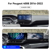 Autoradio double écran 12,3 pouces Foforfor pour Peugeot 4008 5008 2016-2022, CarPlay sans fil, Android 13, GPS multimédia, unité centrale USB