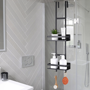Wall-Mounted Floating Shelves Storage Rack Bathroom Shower Wall Standing Shower Caddy Bathroom Shelf Basket Storage Organizer