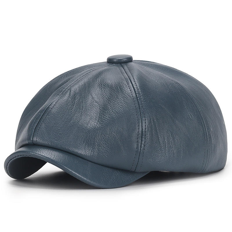 Baseball Cap Youth Newsboy Cap Genuine Leather Newsboy