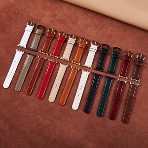 สายนาฬิกาหนังแท้แบบเรียบ Upro Custom สำหรับ Apple Watch Series 11 10 Ultra 3 2 SE สายนาฬิกาหนังแท้สไตล์วินเทจ - Product Image 3