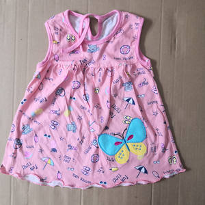 Soldes de liquidation de robes pour enfants : Robe d'été sans manches en coton imprimé motif dessin animé pour bébés, vente en gros - Product Image 2