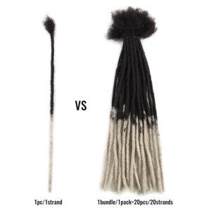 Extensiones de Cabello Humano Anna Dreadlock para Hombres/Mujeres, Trenzas de Ganchillo, Extensiones de Rastas de 0.6 cm, Cabello de Ganchillo - Product Image 3