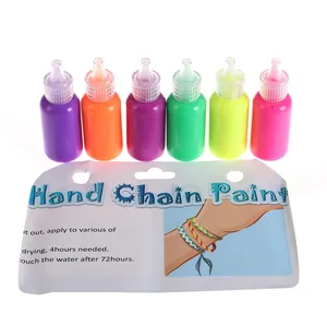 6colors 18ml bottle hand chain paint fabric paint set for DIY