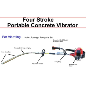 Vibrateur à béton interne portable ACE 1.9HP avec moteur à essence pour la construction - Product Image 4
