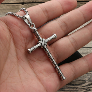 <b>Cross</b> Pendant Necklace Stainless Steel Unisex Fashion Jewelry Gift - Product Image 3