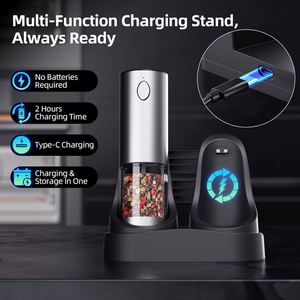 Nuevo Molinillo de Pimienta Recargable 2025, de Acero Inoxidable, Ecológico, Apto para Lavavajillas, Molinillo Eléctrico Automático de Sal y Pimienta - Product Image 4