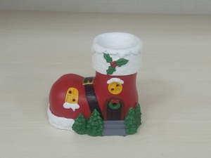 Résine Noël Mini Maison Micro <span class=keywords><strong>Paysage</strong></span> Lumineux <span class=keywords><strong>Neige</strong></span> Maison Décorations Fée Jardin Accessoires - Product Image 5