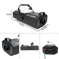 Machine à fumée portable 3000W DMX512, machine à brouillard multicolore en fer, pour mariage, réservoir d'huile de 6L, distance de pulvérisation de 15-20m, AC110-220V