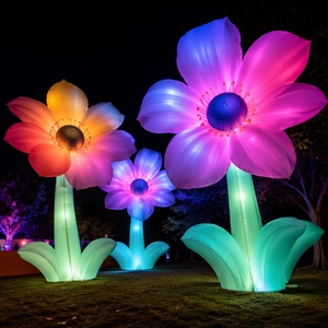 Flores Inflables Personalizadas de 2M 3M con Luz LED, Flores Gigantes Coloridas, Decoración Inflable para Escenarios, Festivales de Música - Product Image 6