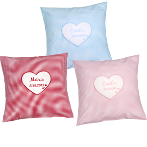 Cuscino per neonati con nome cuore (Bambino / Bambina) - Product Image 3