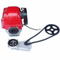 Kits de moteur de mini-moto à essence 4 temps 49CC pour vélo à moteur, avec pignon