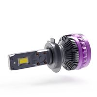 Bombilla LED para Faros Delanteros de Coche, Color Morado, Refrigeración Integrada, Luz Blanca de 6000K, 12V, Luz Alta y Baja, Reemplazo Plug&Play