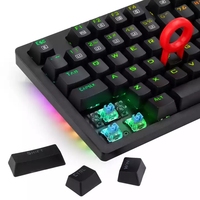 Clavier de jeu mécanique filaire K610 104 touches avec interrupteurs bleus RGB