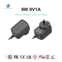 Adaptateur secteur AC/DC 9V 1A 9W avec prises multiples (EU/UK/AU/US), alimentation à découpage certifiée CE pour équipements domestiques et vidéosurveillance