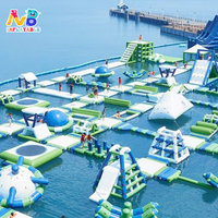 Castillo Inflable de PVC Grande y Personalizable para Deportes, Nuevo Diseño de Parque Acuático Flotante para Entretenimiento Comercial en Mar o Lago