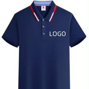 Custom Solid Color Sports Loose Breathable Logo Printed Polo T-shirt