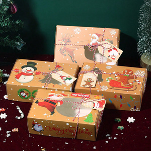 2026 New <strong>China</strong> Kraft Paper Biscuit Box <strong>Christmas</strong> Gingerbread Candy <strong>Gift</strong> Box with PVC Window for Flour Feed Packaging - Product Image 3
