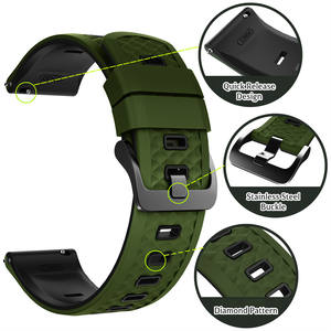 Aibangjia Bracelet de montre durable et réglable à dégagement rapide de 22mm pour montre GT6 Bracelet de remplacement en silicone souple pour femme - Product Image 2