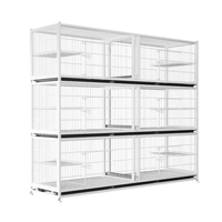 Cage d'élevage pour pigeons avec plateau en fer et plastique, sécurisée, pour intérieur et extérieur, anti-rongeurs, avec poulie, taille moyenne, cage pour animaux de compagnie