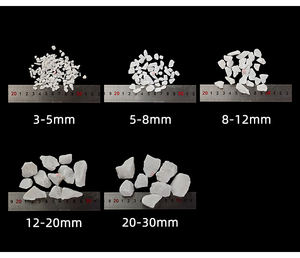 Gravier blanc naturel de 0,3 à 3 cm, pierre <span class=keywords><strong>concassée</strong></span> polie, gravier décoratif pour l'aménagement paysager des jardins - Product Image 2