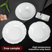 Soupière en mélamine blanche, grand bol à soupe, vaisselle de banquet, assiette à homard, plat profond, durable, moderne, minimaliste, floral