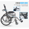 Fauteuil roulant multifonctionnel avec dossier haut semi-inclinable, pliable, portable, manuel, pour personnes âgées, taille standard - Product Image 5