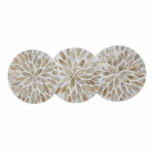 Design classique Nouveau Nacre Drink Coaster Set Sous-verre de service rustique avec une élégante caractéristique de nacre - Product Image 1