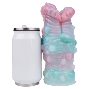 Mixed Color Vaginal Buttock Inverted <strong>Mold</strong> Shaped Soft Liquid Silicone Airplane Cup Cow Genitalia Male Penis Trainer Masturbator - Product Image 4