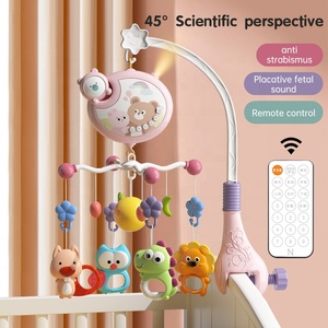 Samtoy sơ sinh điện Rattle xoay bé treo điều khiển từ xa nôi âm nhạc di động giường chuông bé nôi di động với ánh sáng âm nhạc - Product Image 2