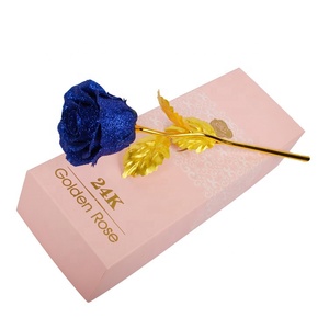 Custom 24K Gold Plated Rose Forever สีทองฟอยล์ Trim <span class=keywords><strong>กุหลาบ</strong></span><span class=keywords><strong>ดอก</strong></span>ไม้ขายส่งสำหรับวันวาเลนไทน์ - Product Image 5