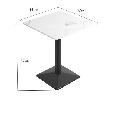 Blanc Montagne Neigeuse - 60 cm - Pieds en fer forgé noir