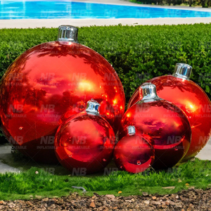 Outdoor Biggest Decorative Inflatable Ornaments Ceiling Spheres Fillable Decorated Iridescent Ball Mirrior Ball Sphere Customize - Product Image 5