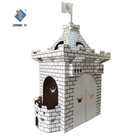 Maßge schneider tes Druckpapier Playhouse Recycelbarer Karton DIY Playhouse Castle für Kinder
