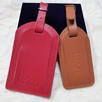 Etiqueta de equipaje de cuero PU con logotipo personalizado, tarjetero de identificación con ventana de privacidad, etiquetas de equipaje personalizadas para maletas, venta al por mayor