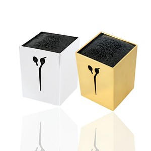 Playboy Electroplated Scissors Storage <b>Box</b> Metal Gold Silver Salon Hairdressing <b>Tool</b> Organizer Display Case - Product Image 5