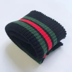 Custom Wholesales 50% wool 50% acrylic10%spandex ribbing cuff for Cotton-padded coat, down jacket