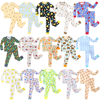 Ensemble de vêtements pour enfants en bambou personnalisé, ensemble de deux pièces pour tout-petits, pyjamas pour enfants, vêtements pour bébés, ensemble de vêtements pour bébés en deux pièces