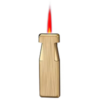 Vente chaude, publicité personnalisable, flamme rouge, logo personnalisable, le gaz peut être ajouté, briquet portable coupe-vent