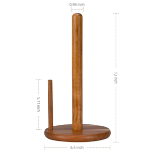 Portarotolo in <span class=keywords><strong>Legno</strong></span> <span class=keywords><strong>di</strong></span> Acacia Naturale per Cucina e Bagno, Organizzatore per Tavolo da Pranzo, Personalizzabile - Product Image 2