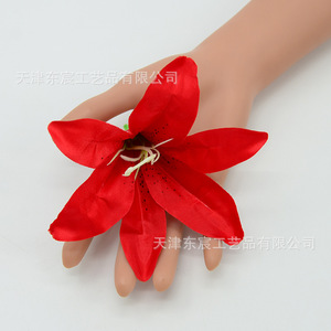 Fleurs artificielles en soie Dongchen Crafts, fleurs de lys faites à la main, décorations de mariage, accessoires pour la maison, arrangements floraux muraux - Product Image 2