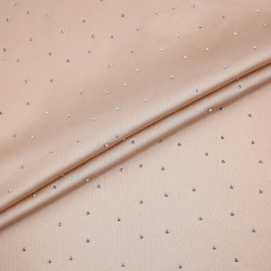 Bahan gaun pesta berkilau daur ulang berlian imitasi Roza berlian Jersey kain bernoda dengan berlian imitasi dengan halaman - Product Image 5