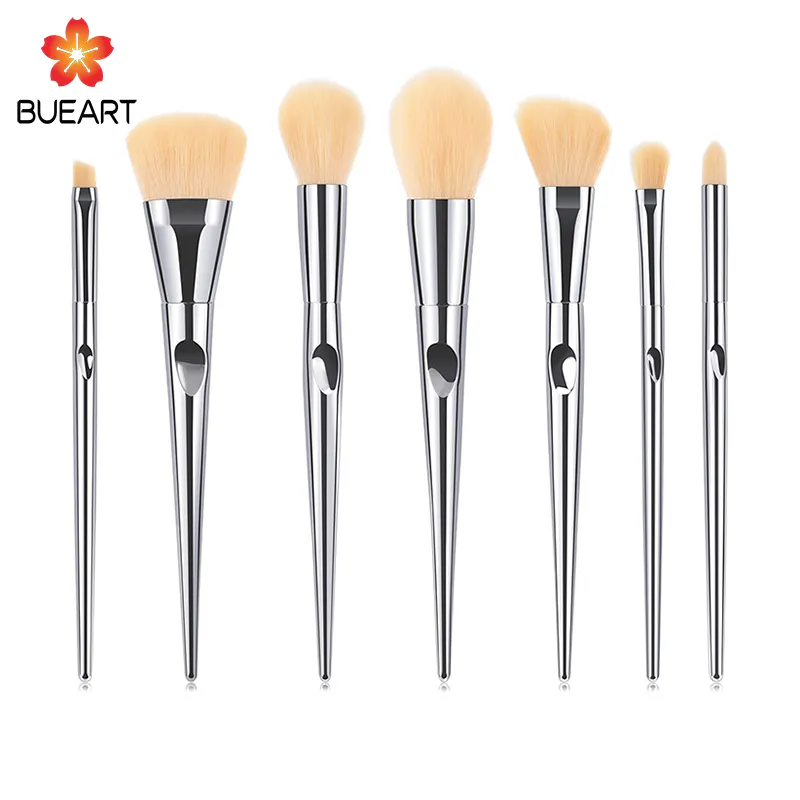 BUEART 7 pcs Wholesale Professional 7pcs Foundation Blusher Brushes Makeup Cosmetic Brush Set